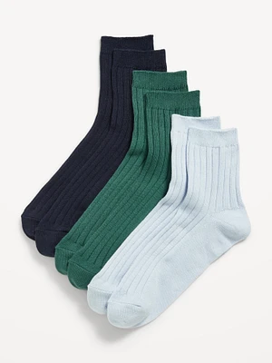 Ribbed Crew Sock 3-Pack for Women