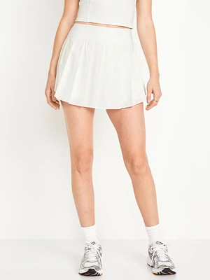 High-Waisted StretchTech Pleated Skort