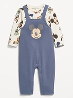 Disney Long-Sleeve T-Shirt and Overalls Set for Baby