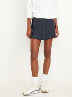 High-Waisted StretchTech Pleated Skort