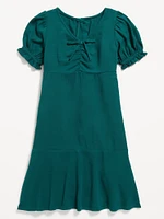 Fit and Flare Crepe Dress for Girls