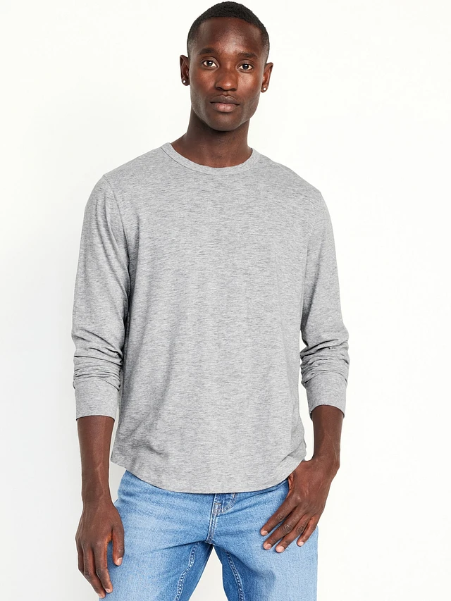 Old Navy Curved-Hem Slub-Knit T-Shirt