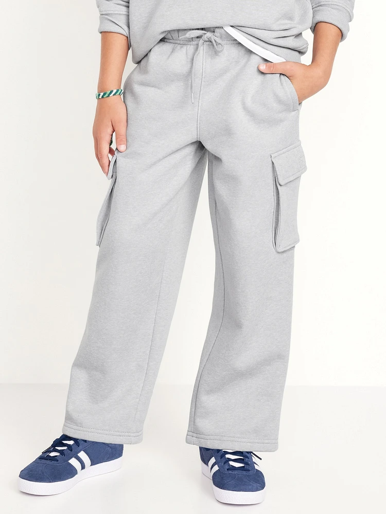 Straight Leg Fleece Cargo Sweatpants for Boys