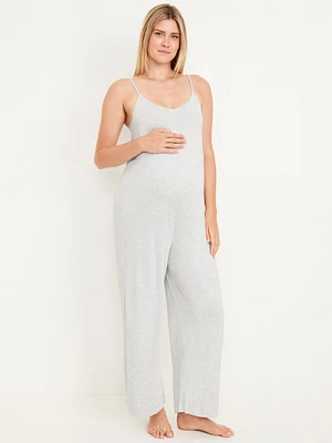 Maternity Sleeveless Pajama Jumpsuit