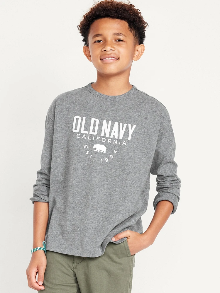 ong-Sleeve ogo-Graphic T-Shirt for Boys