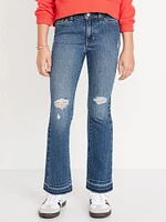 High-Waisted Ripped Flare Jeans for Girls