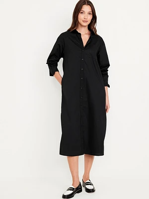 Loose Midi Shirt Dress