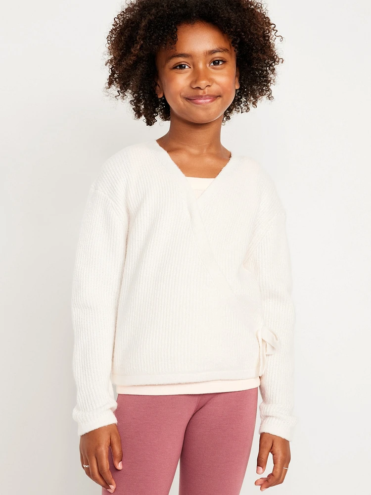 SoSoft Wrap-Front Sweater for Girls