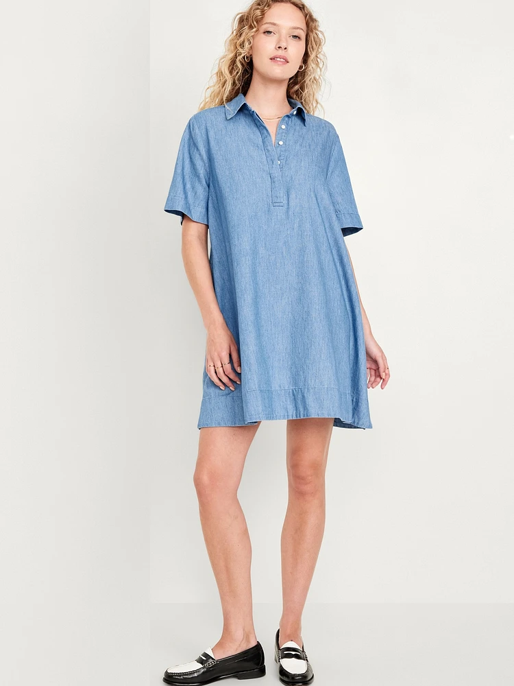 Mini Jean Shirt Dress