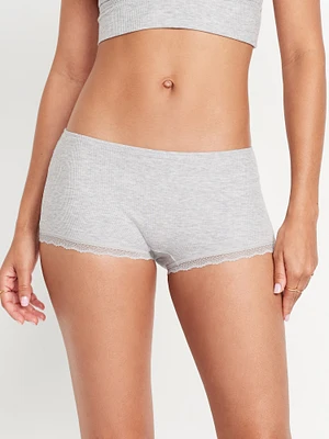 Mid-Rise Waffle Hipster Underwear