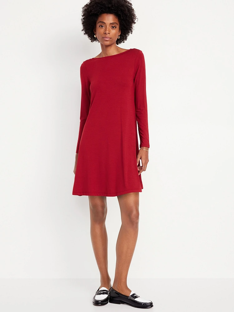 Long-Sleeve ini Swing Dress