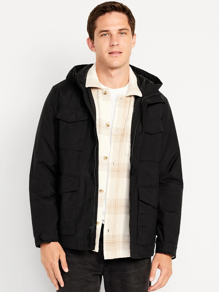 Water-Resistant Tech Utility Jacket