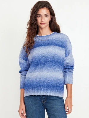 Cozy Crew-Neck Ombr Sweater