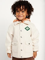 Collared Button-Front Utility Jacket for Toddler Boys