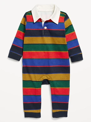 Long-Sleeve Collared One-Piece Jumpsuit for Baby