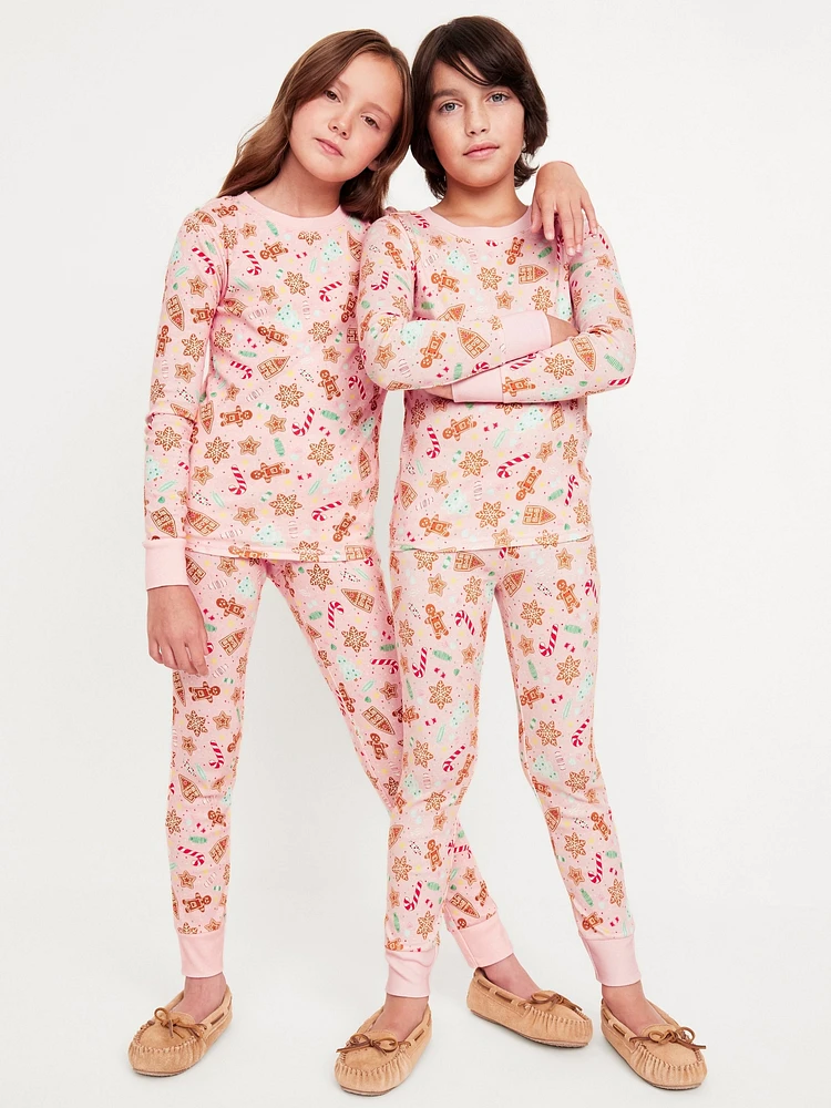 Gender-Neutral Graphic Snug-Fit Pajama Set for Kids