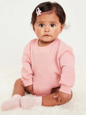 Long-Sleeve Thermal-Knit Romper for Baby