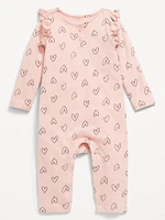 Printed Ruffle-Trim Jumpsuit for Baby