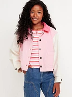 Color-Block Corduroy Jacket for Girls