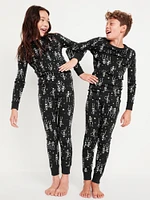 Printed Gender-Neutral Snug-Fit Pajama Set for Kids