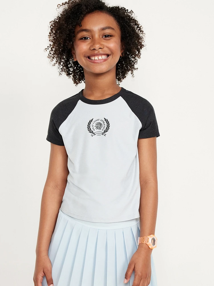 CloudMotion Raglan-Sleeve T-Shirt for Girls