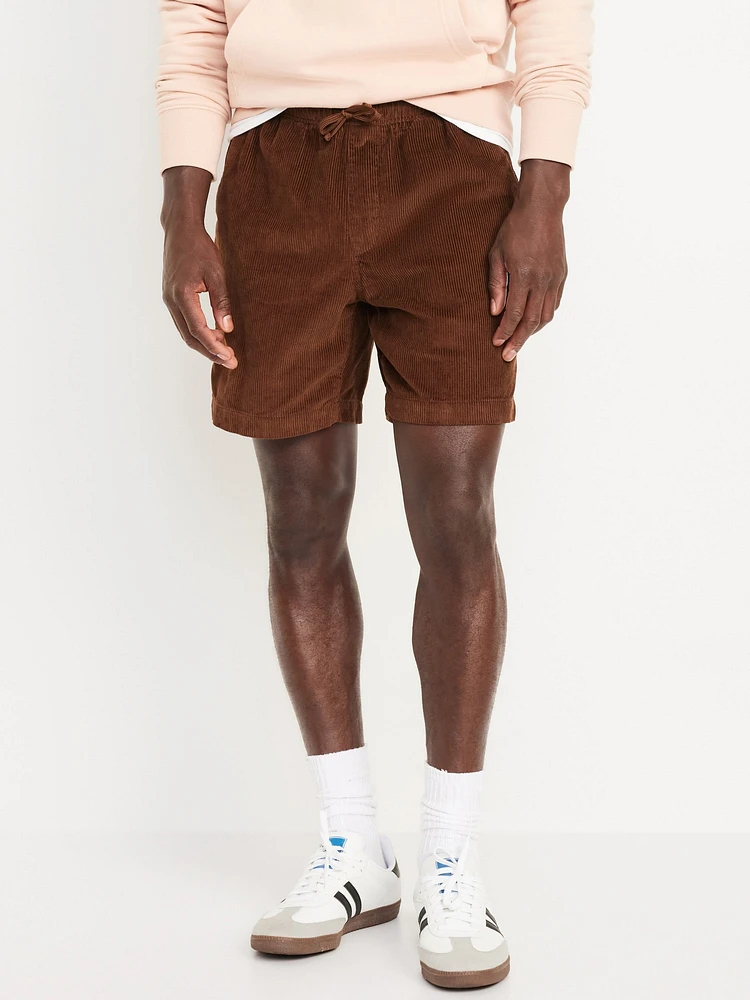 Corduroy Jogger Shorts - 7-inch inseam