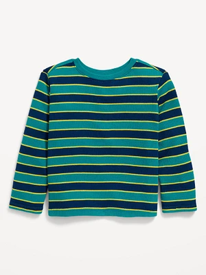 Printed Long-Sleeve Thermal-Knit T-Shirt for Toddler Boys