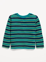 Printed Long-Sleeve Thermal-Knit T-Shirt for Toddler Boys