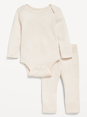 Jacquard-Knit Bodysuit and Leggings Set for Baby