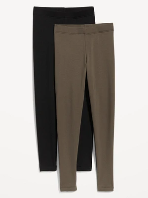 High-Waisted Fleece-ined eggings 2-Pack
