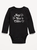 Unisex Long-Sleeve Graphic Bodysuit for Baby