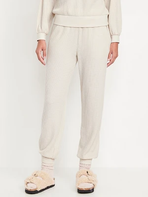 High-Waisted Waffle Lounge Joggers