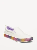 Glitter Canvas Slip-On Sneakers for Girls