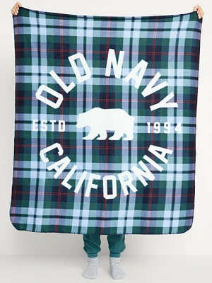 Logo-Graphic Fleece Blanket for the Family