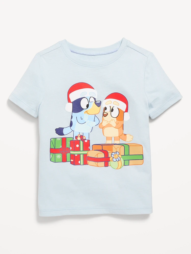 Bluey Unisex Holiday Graphic T-Shirt for Toddler