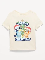 Bluey Unisex Holiday Graphic T-Shirt for Toddler