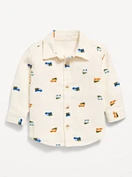 Printed Long-Sleeve Corduroy Shirt for Baby