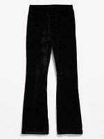 High-Waisted Ribbed Velvet Flared Leggings for Girls