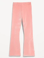 High-Waisted Ribbed Velvet Flared eggings for Girls