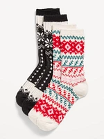 Fair Isle Crew Socks 2-Pack