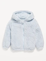 Sherpa Full-Zip Applique Jacket for Toddler Girls