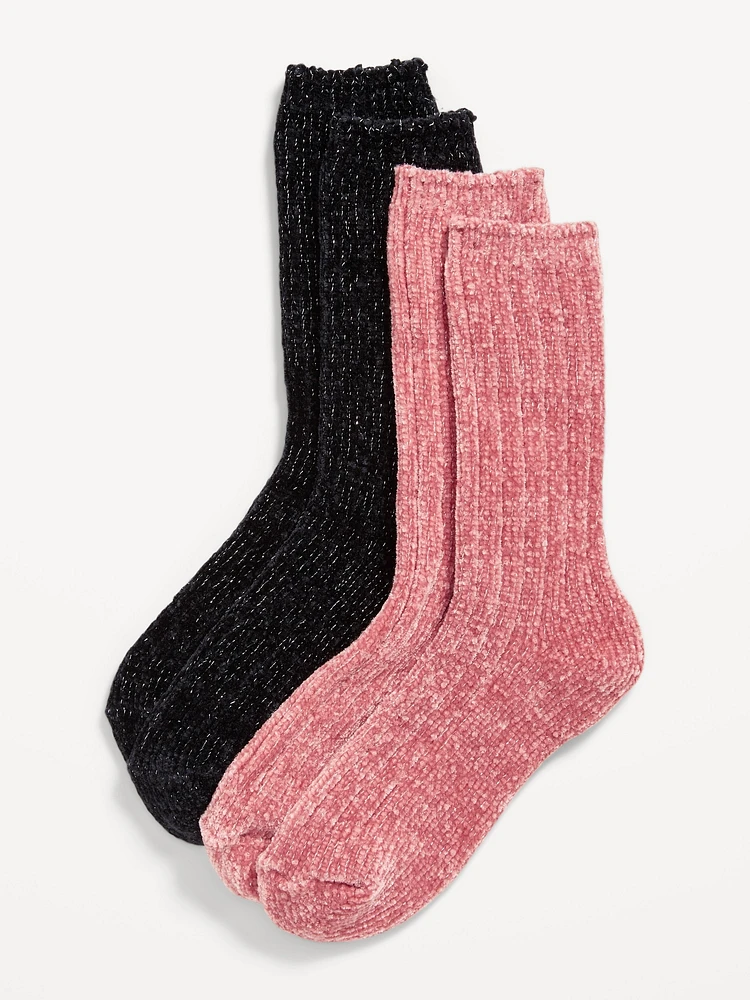 Chenille Crew Socks 2-Pack for Women