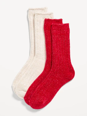 Chenille Crew Socks 2-Pack for Women