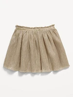 Shiny Metallic Tulle Tutu Skirt for Toddler Girls