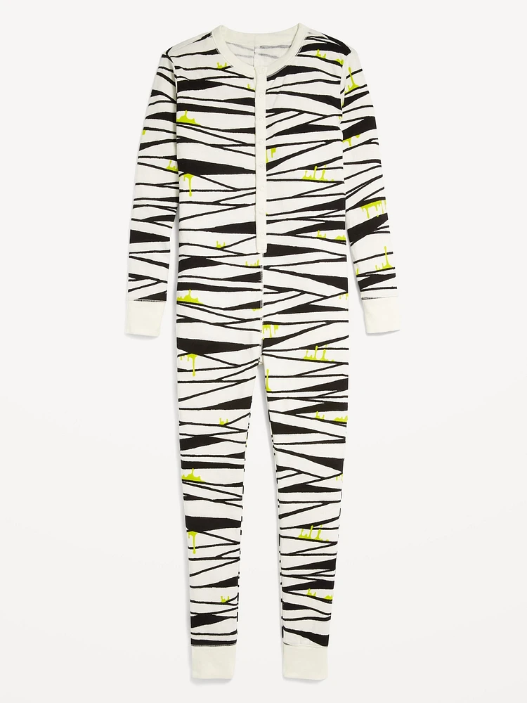 Printed Gender-Neutral Snug-Fit Pajama One-Piece for Kids