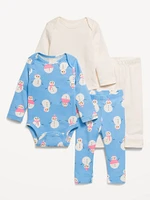 Bodysuit and Leggings 4-Pack for Baby