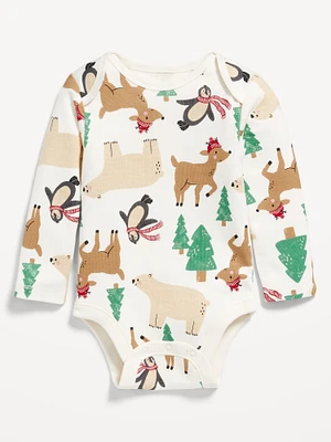 Unisex Long-Sleeve Printed Bodysuit for Baby