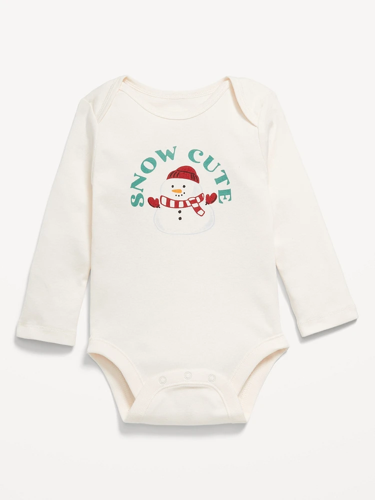 Unisex Long-Sleeve Graphic Bodysuit for Baby