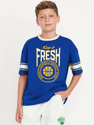 Oversized Short-Sleeve Graphic T-Shirt for Boys