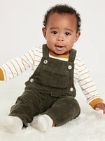 Long-Sleeve T-Shirt and Corduroy Overalls Set for Baby